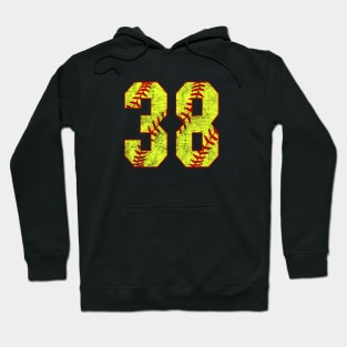 Fastpitch Softball Number 38 #38 Softball Shirt Jersey Uniform Favorite Player Biggest Fan Hoodie